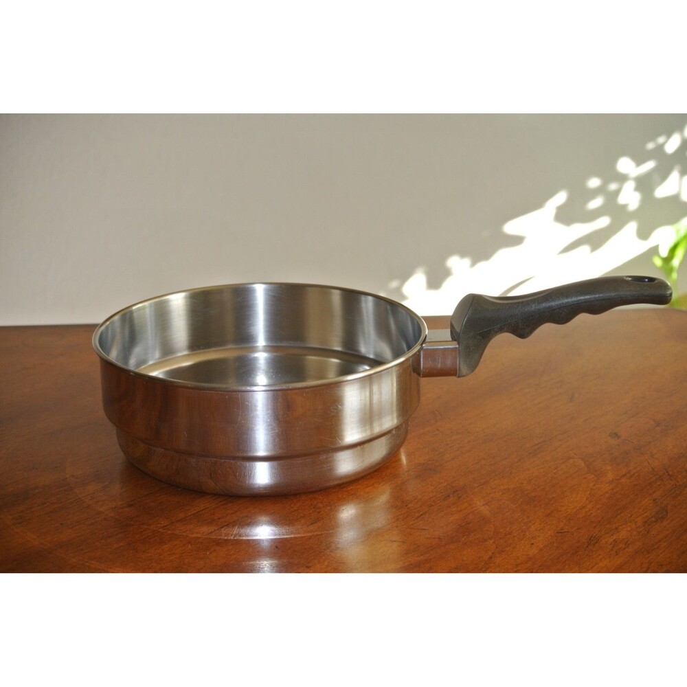 READ** Vintage Americraft Stainless Steel Double Boiler Insert Pot Pan USA 8.4"